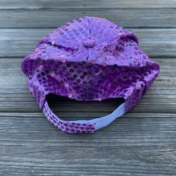 Women Hat Pink Tone Sequin Baseball Silver Cap Hat Fashion Hat New - Picture 7 of 12